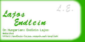 lajos endlein business card